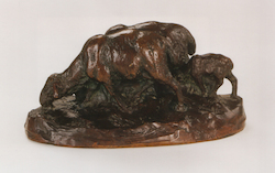 Schafgruppe, Bronze, 1898, H: 12 cm