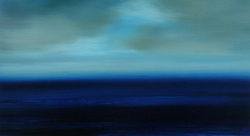 Am Meer 18, Öl, Fotografie, Alu-Dibond, 2015, 10 × 18 cm