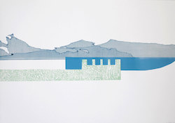 Inshore III, Radierung/Hochdruck, 2011, 50 × 70 cm