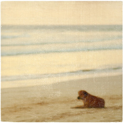 Welch angenehmes Hundeleben, Mischtechnik auf Schichtholz, 2019, 17 &times; 17 cm