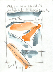 An stillen Tagen..., Aquarell, 2007, 20 &times; 15 cm