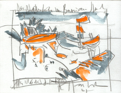 Bansin, Aquarell, 2007, 15 &times; 20 cm