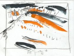 Spaziergang 1/06, Aquarell, 2006, 15 &times; 20 cm