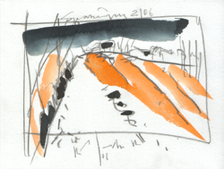 Spaziergang 2/06, Aquarell, 2006, 15 &times; 20 cm