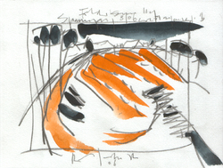 Spaziergang 3/06, Aquarell, 2006, 15 &times; 20 cm
