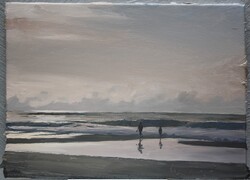 Abendspaziergang, Öl auf Leinwand, 2014, 40 &times; 55 cm