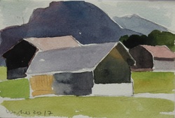 Bei Reuthe, Aquarell, 2017, 10,5 &times; 15 cm