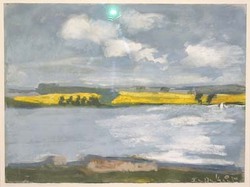 Blick über die Schlei, Pastell, 2005, 42 &times; 56 cm