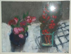 Blumenstilleben, Pastell, 1990, 42 &times; 56 cm