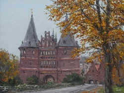 Holstentor, Öl auf Leinwand, 30 &times; 40 cm