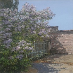 Flieder, Öl auf Leinwand, 60 &times; 60 cm