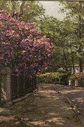 Rhododendren in Blankenese, Öl auf Leinwand, 60 &times; 40 cm