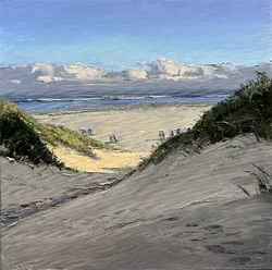 Strandzugang im Abendlicht