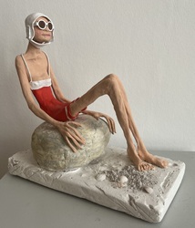 Schwimmerin, Stein