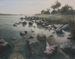 Kleiner Strand bei Lindaunis, Öl auf Leinwand, 2013, 80 &times; 100 cm