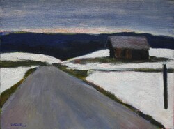 Landschaft im Frühjahr, Öl auf Leinwand, 2016, 30 &times; 40 cm