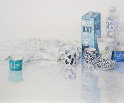 Oatly, Acryl auf Papier, 2020, 50 &times; 60 cm