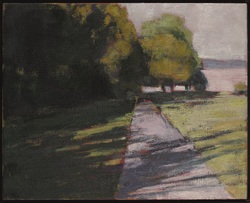 Ostufer, tiefe Schatten, Öl auf Leinwand, 2017, 40 &times; 50 cm