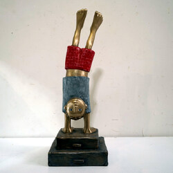 Perspektivwechsel, Bronze, 2023, H: 43 cm