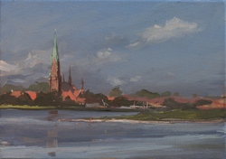 Petri Dom, Schleswig, Öl auf Leinwand, 2013, 25 &times; 35 cm