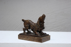 Spaniel, Bronze, H: 7,5 cm
