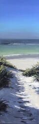 Strandzugang am Ellenbogen/Sylt, Öl auf Leinwand, 2020, 120 &times; 40 cm