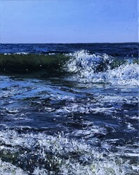Sylter Welle, Öl auf Leinwand, 2020, 50 &times; 40 cm