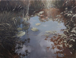 Teich, Öl auf Leinwand, 2014, 100 &times; 130 cm