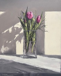 Tulpen, Öl auf Leinwand, 2020, 50 &times; 40 cm