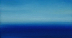 Am Meer 13, Öl, Fotografie, Alu-Dibond, 2015, 10 &times; 18 cm