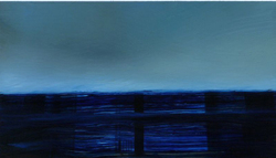 Am Meer 17, Öl, Fotografie, Alu-Dibond, 2015, 10 &times; 18 cm