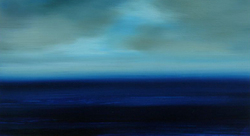 Am Meer 18, Öl, Fotografie, Alu-Dibond, 2015, 10 &times; 18 cm