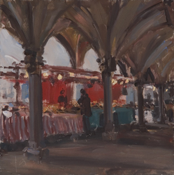 Am Rathaus I, Öl auf Hartfaser, 2008, 25 &times; 25 cm