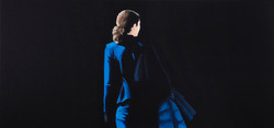o.T (blauer Anzug), Acryl auf Leinwand, 2015, 90 &times; 190 cm
