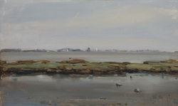 Burgstaaken, Öl auf Hartfaser, 2012, 30 &times; 50 cm
