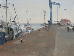 Hafen II, Öl auf Hartfaser, 2012, 30 &times; 40 cm