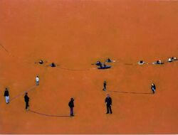 Die Reise nach Jerusalem, Öl, Fotografie, Alu-Dibond, 2008, 100 &times; 133 cm