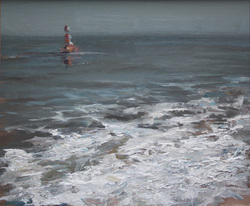 Im Fahrwasser, Öl auf Leinwand, 2012, 43 &times; 52 cm