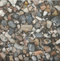 Kiesel I, Öl auf Hartfaser, 2012, 30 &times; 30 cm