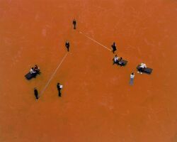 Missing the right Moment 01, Öl, Fotografie, Alu-Dibond, 2008, 90 &times; 112 cm