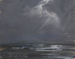 Nordseestudie II, Öl auf Leinwand, 2012, 12 &times; 15 cm