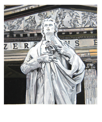 Polaroid 55: Schiller Brunnen