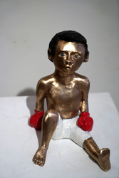 Sitzender Boxer