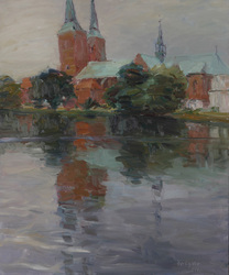 Spiegelung im Mühlenteich, Öl auf Leinwand, 2010, 120 &times; 100 cm