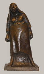 Stehende Bäuerin (Steppenweib), Bronze, 1921, 48,2 &times; 25 &times; 14 cm
