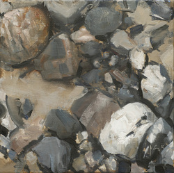 Steine VI, Öl auf Leinwand, 2012, 30 &times; 30 cm