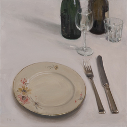 Stilleben mit Brahms, Öl auf Leinwand, 2008, 50 &times; 50 cm