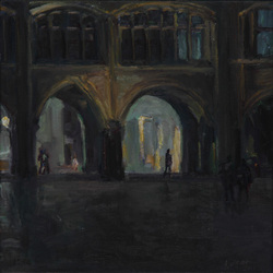 Unter den Arkaden, Öl auf Leinwand, 2010, 42 &times; 42 cm
