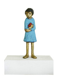 von Herzen, Bronze/Holz, 2016, H: 12 cm