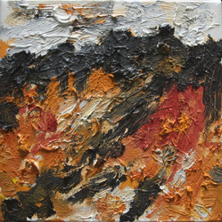 Vor dem dunklen Wald, Öl auf Leinwand, 2010, 20 &times; 20 cm